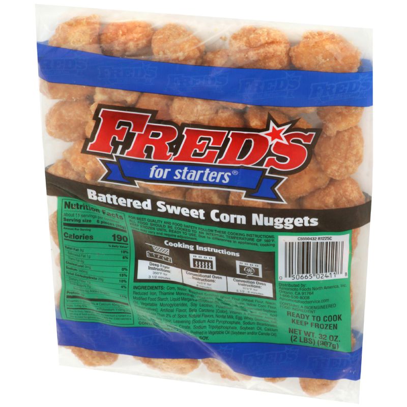 APPETIZER CORN NUGGET BATTERED 6 2 LB CASE