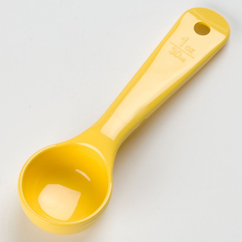 SPOON SOLID YELLOW SHORT HANDLE 1 OZ