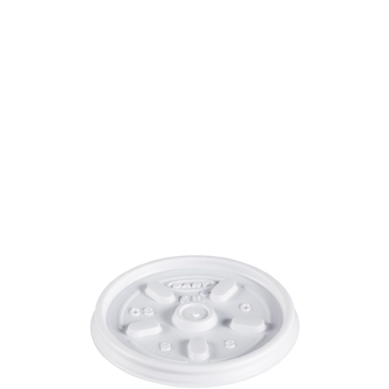 LID PLASTIC WHITE VENTED