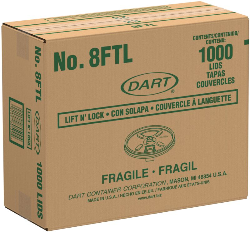 LID PLASTIC LIFT LOCK WHT