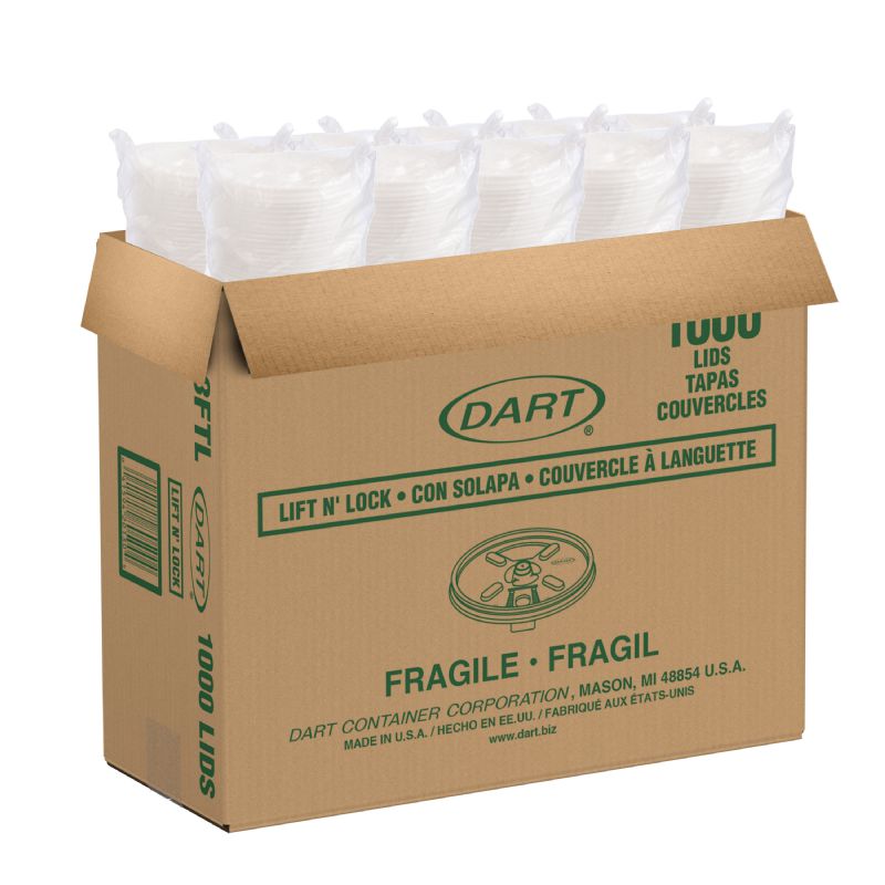 LID PLASTIC LIFT LOCK WHT