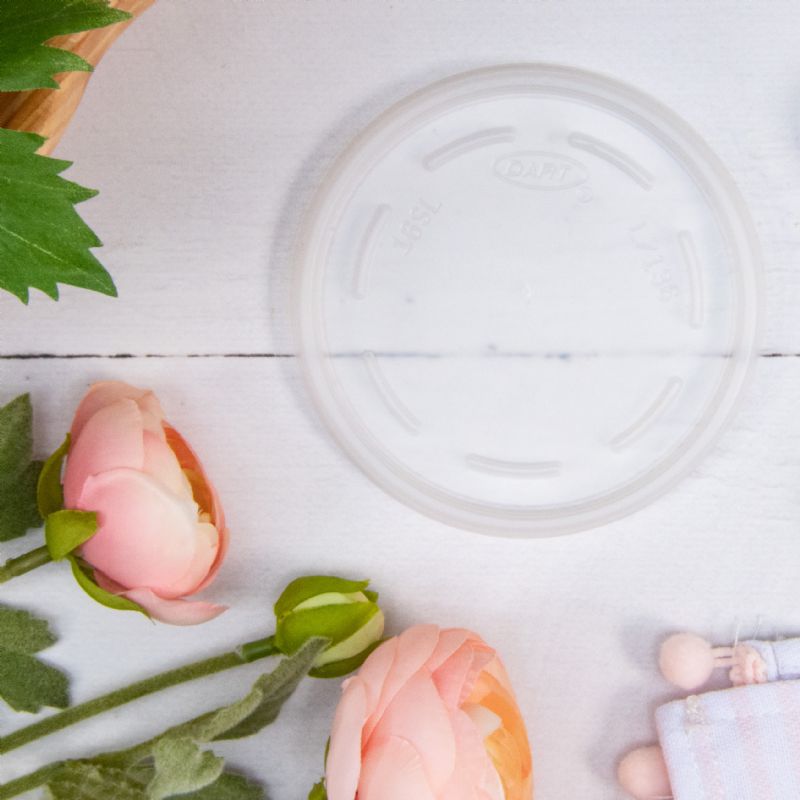 LID PLASTIC TRANS STRAW SLOT