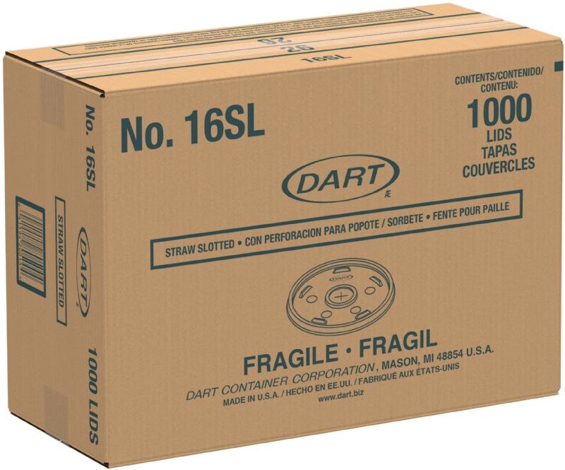 LID PLASTIC TRANS STRAW SLOT