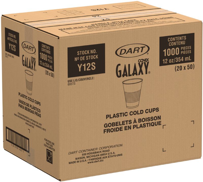 CUP PLASTIC TRANSLUCENT 12 OZ