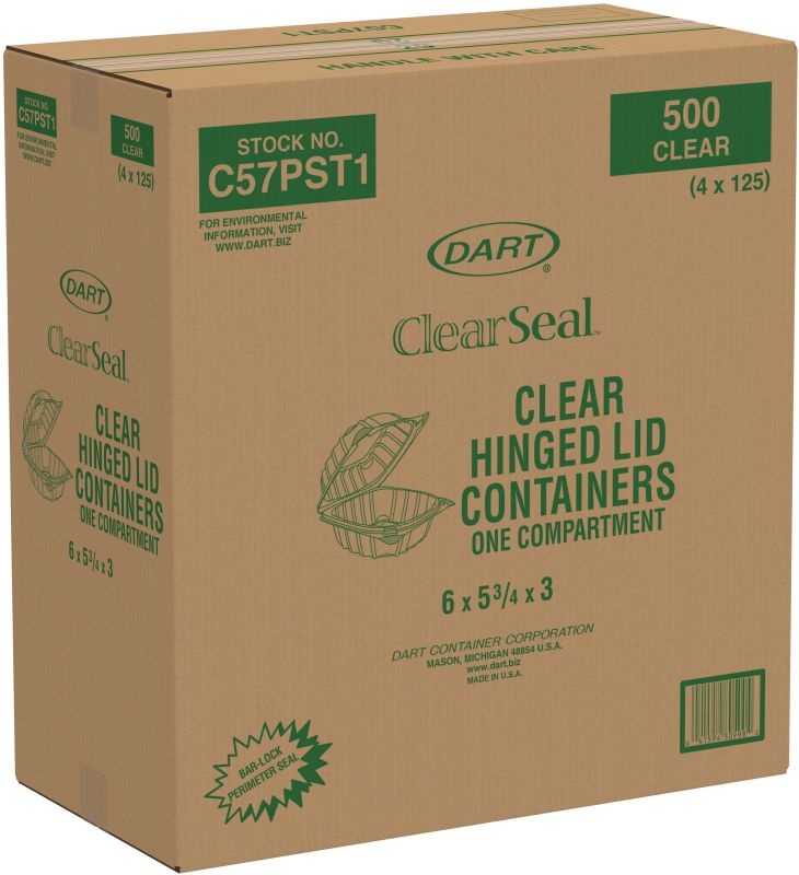 CONTAINER PLASTIC CLR SEAL 6X6