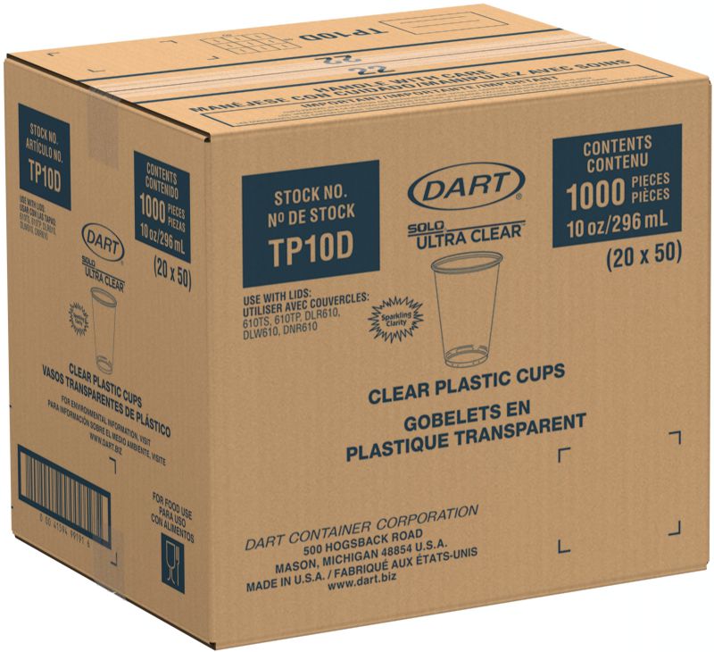 CUP PLASTIC CLEAR 10 0Z
