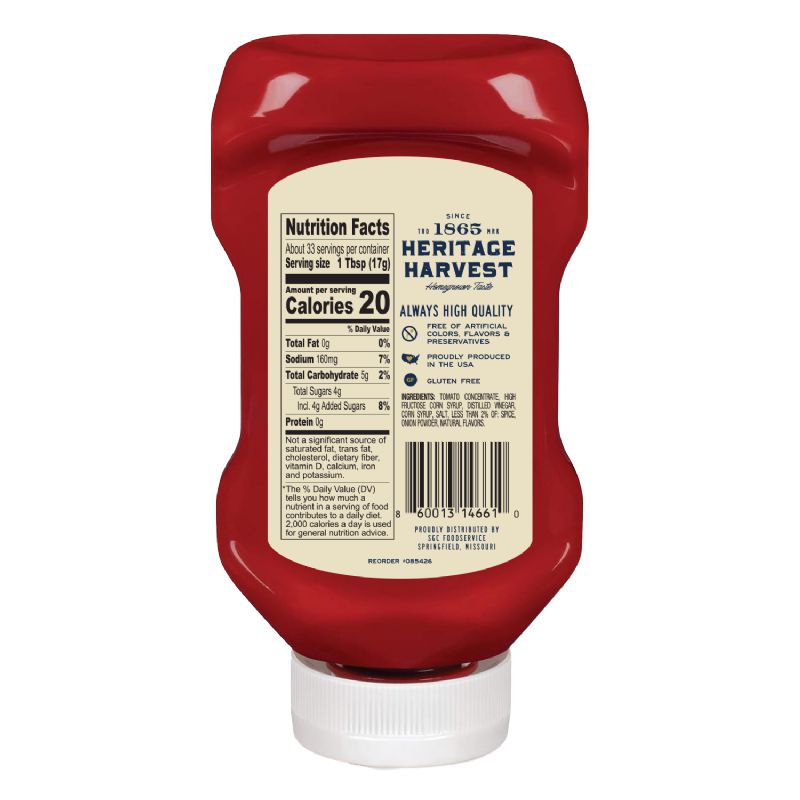 KETCHUP BOTTLE RED UPSIDE DOWN