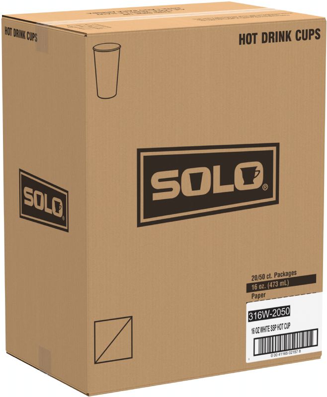 CUP PAPER HOT WHITE 16 OZ