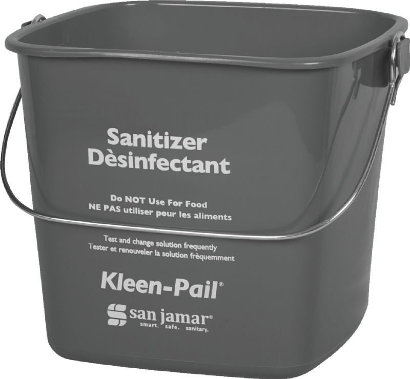 PAIL FOR SANITIZER RED PLASTIC 3 QT