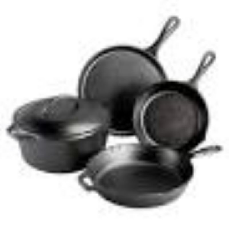 PAN CAST IRON SEASONED 5 PC SET