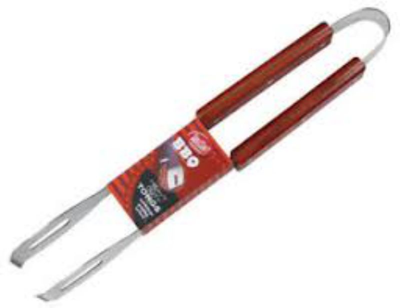 TONG GRILL HVY DTY WOOD HANDLE