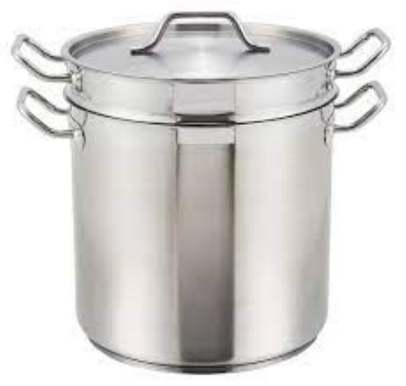 DOUBLE BOILER SET S/S 16 QT W/LID