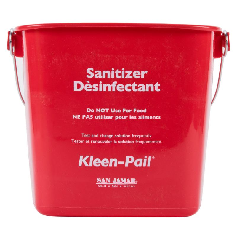 PAIL BUCKET RED SANTIZING 8 QT