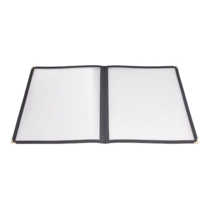 MENU COVER DOUBLE FOLD BLACK 8.5X11
