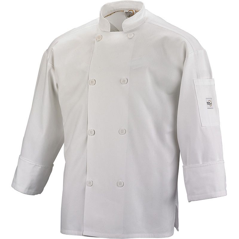 COAT CHEF UNISEX WHITE LONG SLV 1XL