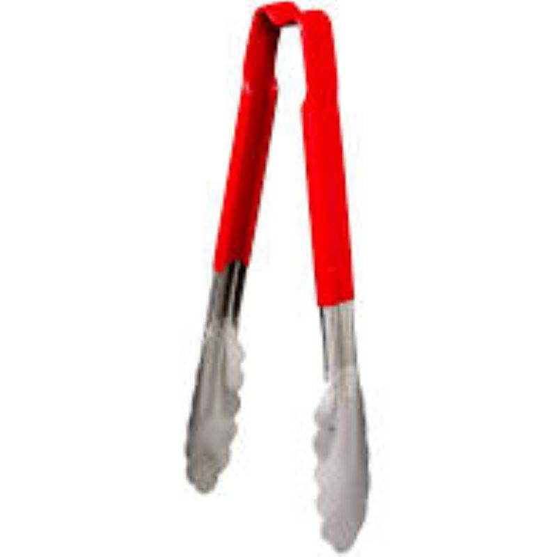 TONG UTILITY S/S RED KOOL-TOUCH 9.5