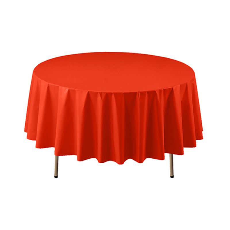 TABLECOVER RED ROUND 84