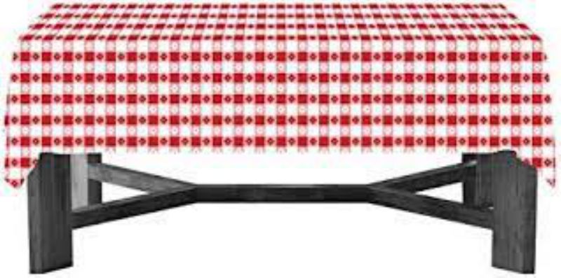 TABLECOVER RED GINGHAM 54X108