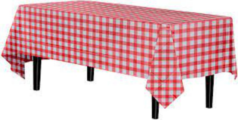 TABLECOVER ROLL RED GINGHAM 40X150