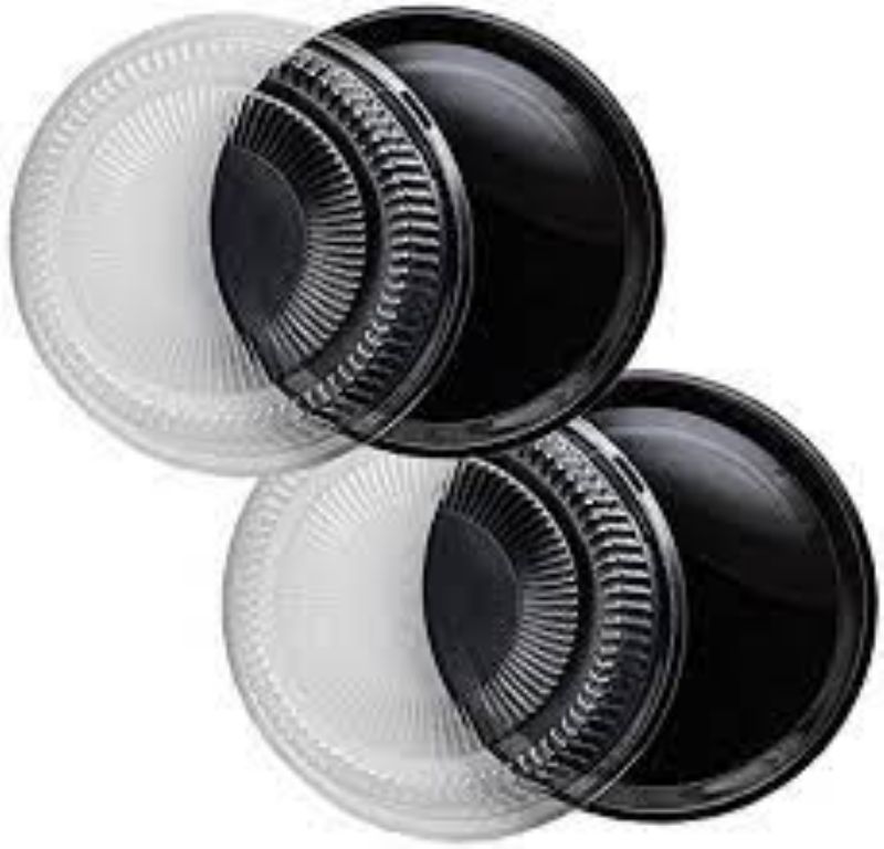 TRAY CATER W/LID PLASTIC BLACK 18