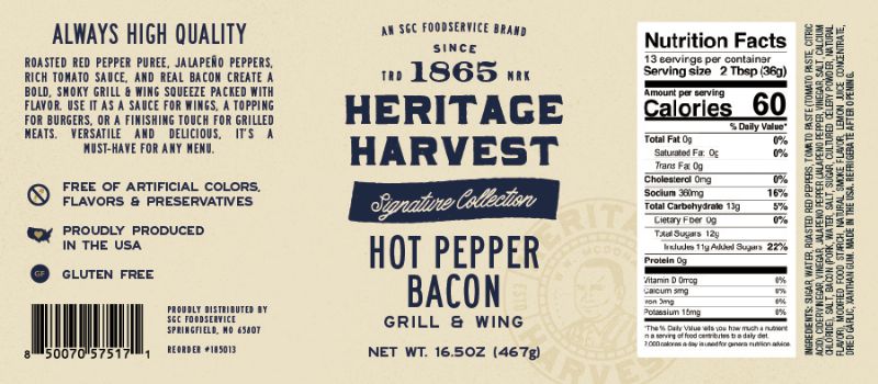 SAUCE HOT PEPPER BACON G & W