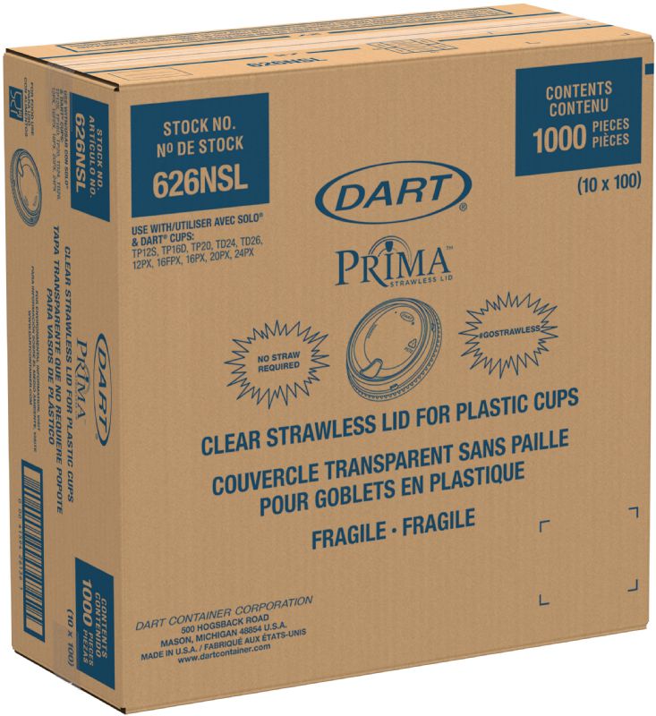 LID STRAWLESS CLEAR PLASTIC