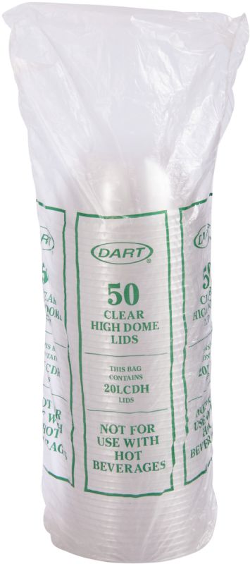 LID PLSTC CLR DOME HOLE 32 OZ