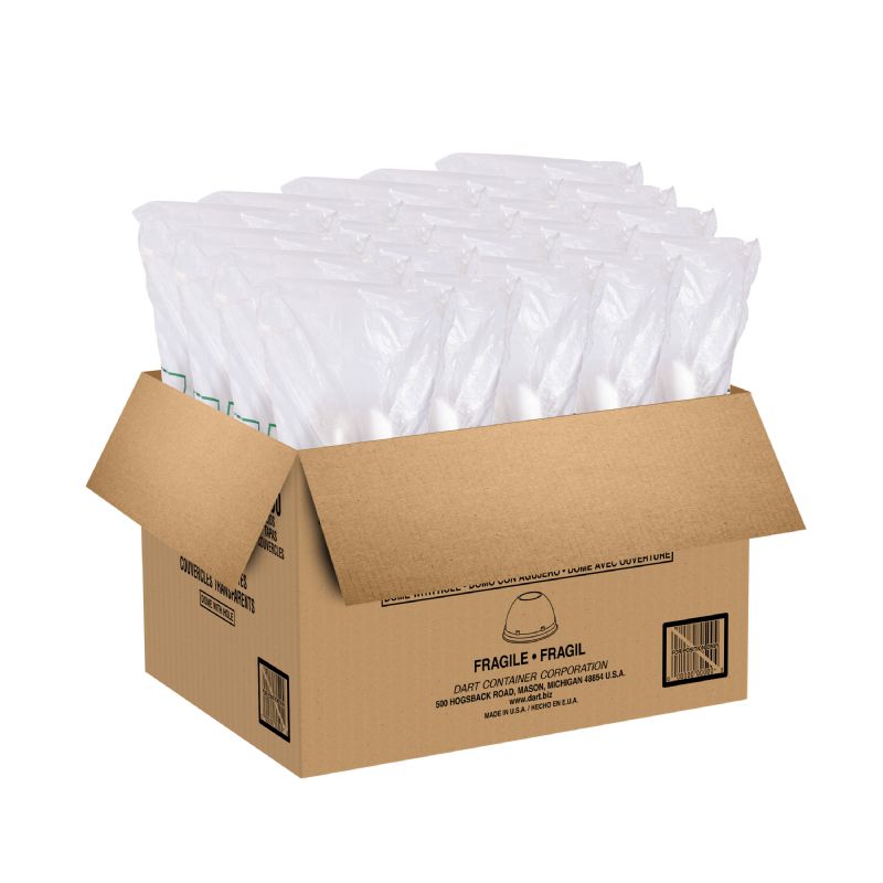 LID PLSTC CLR DOME HOLE 32 OZ