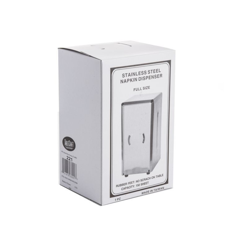 DISPENSER NAPKIN SPRING FED S/S