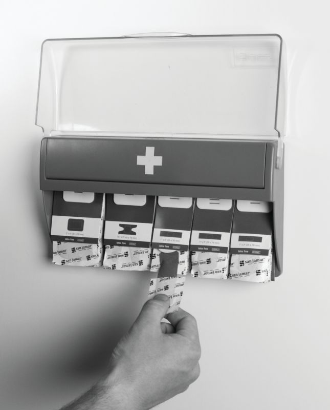 DISPENSER BANDAGE FIRST AID 5 COMP