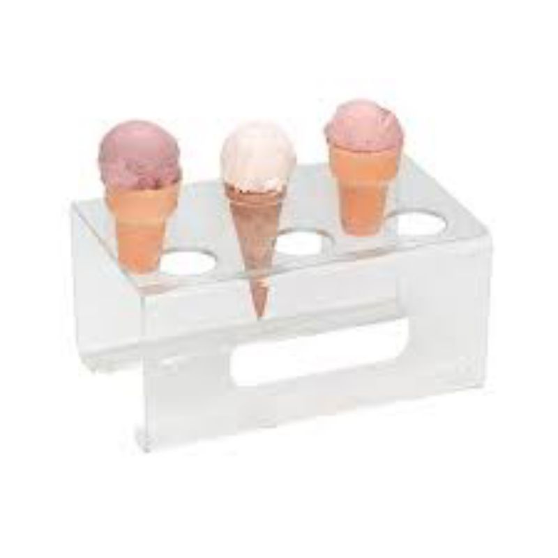 DISPENSER ICE CREAM CONE 6-HOLES CLR