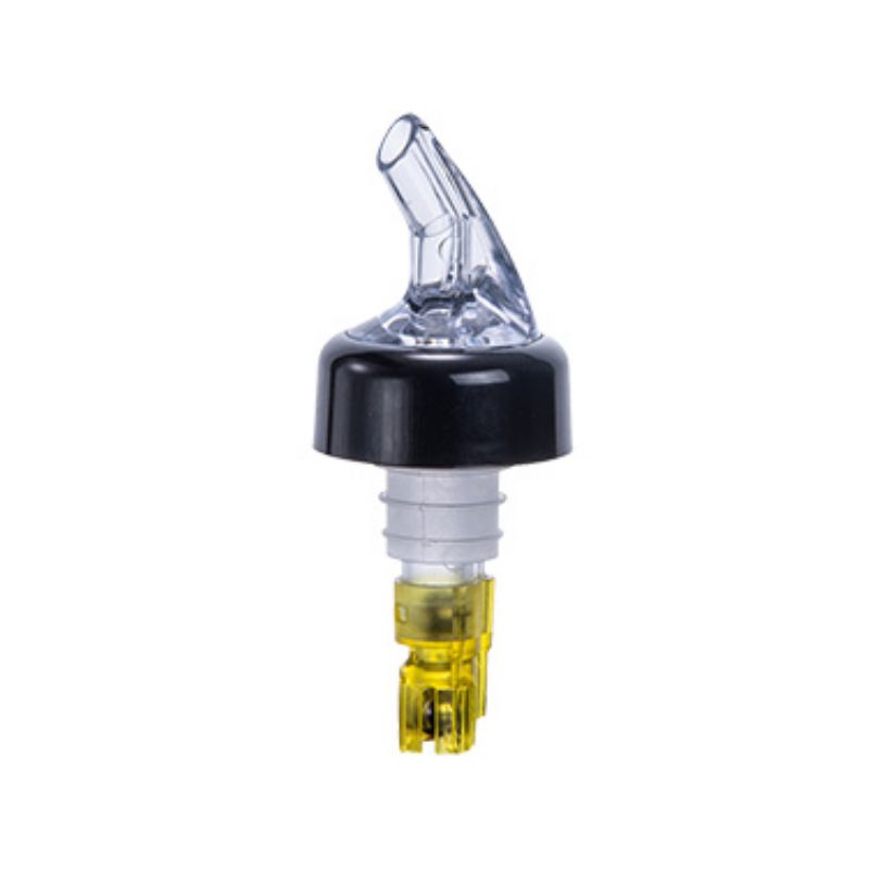 POURER CLEAR PLASTIC W/YELLOW 1.5 OZ