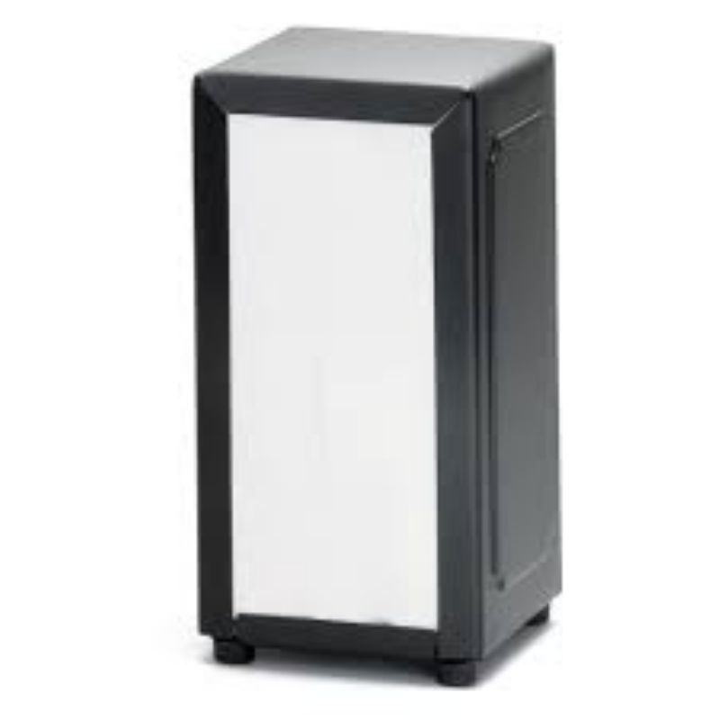DISPENSER NAPKIN BLACK TALL FOLD S/S