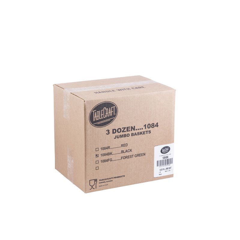 BASKET PLASTIC OVAL BLACK 11.75X9X2