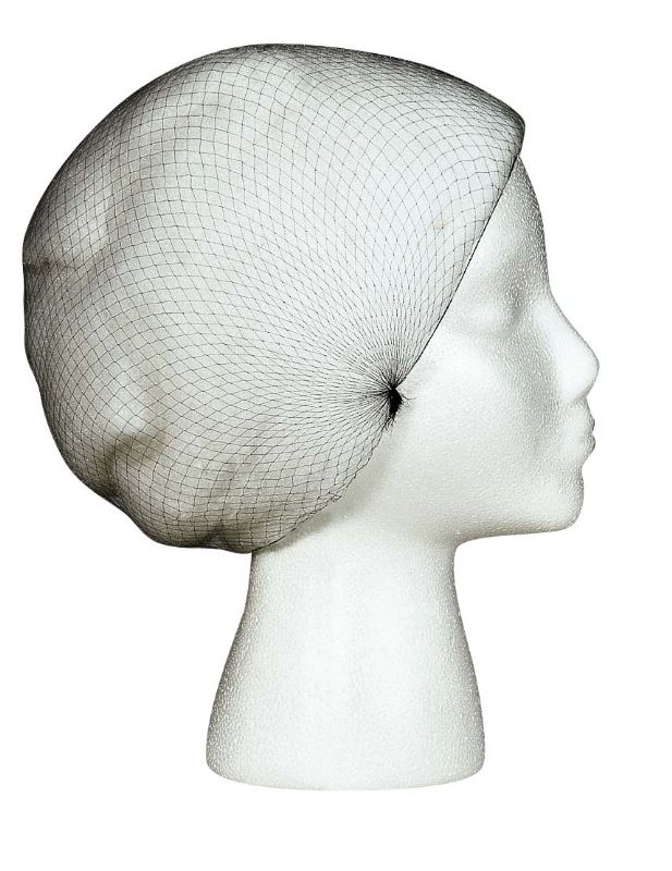 HAIR NET NYLON DISPOSABLE BLACK 22