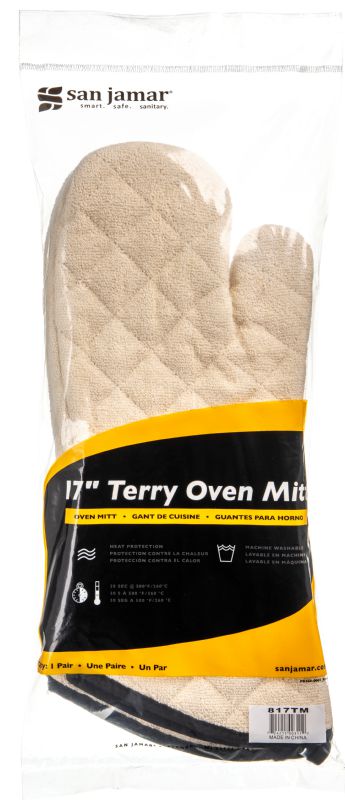 MITT OVEN TERRY CLOTH HAND 17