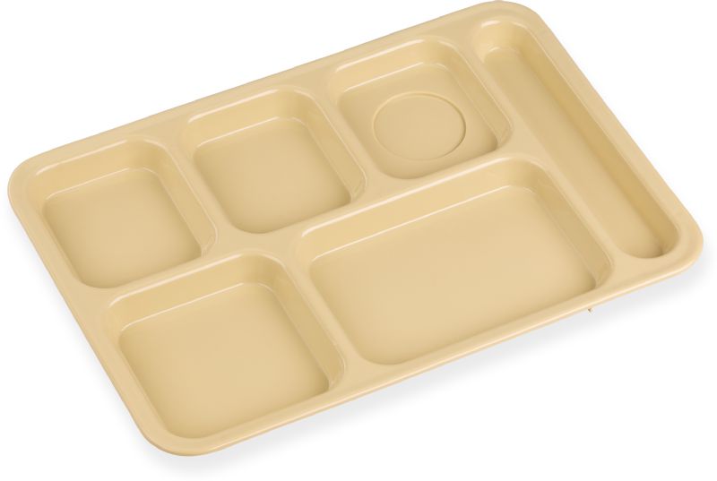 TRAY 6-COMP RH POLY TAN 14X10 NSF