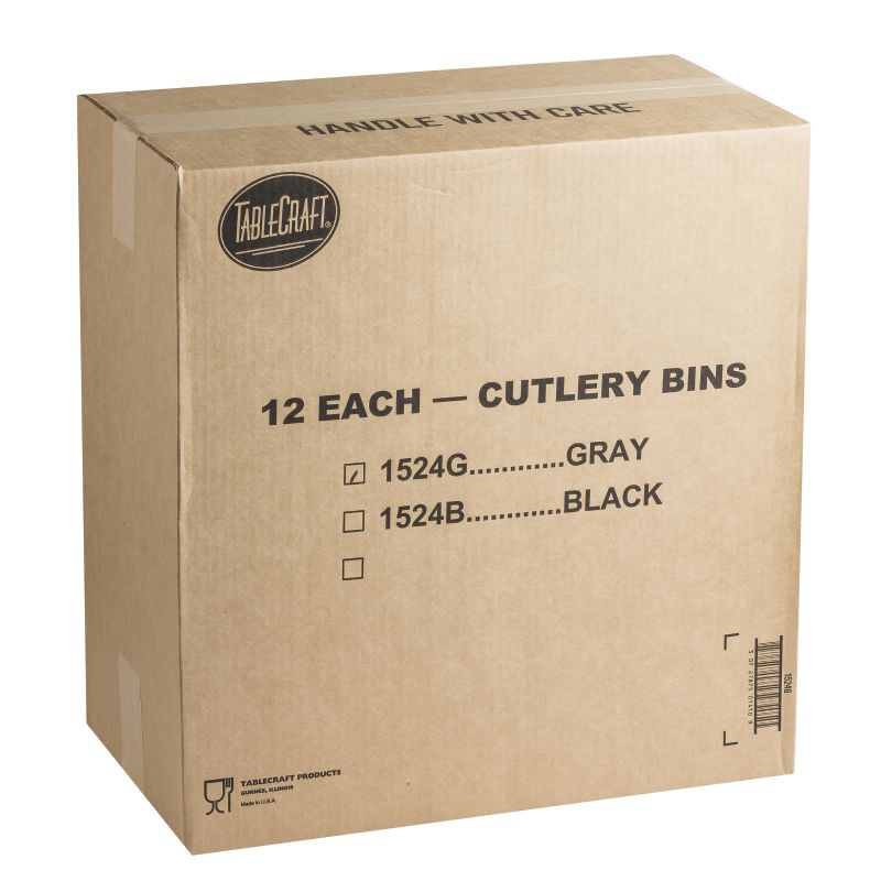 BIN SILVERWARE PLASTIC GREY 4 COMP