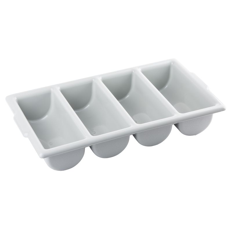 BIN SILVERWARE PLASTIC GREY 4 COMP
