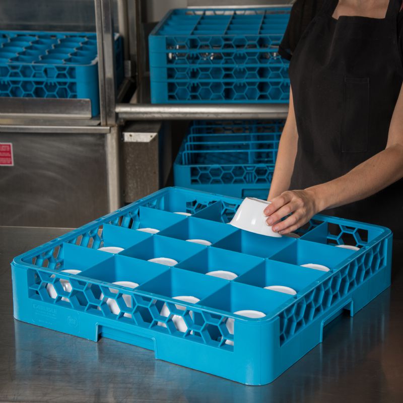 RACK GLASS FULL SIZE BLUE 16 COMP