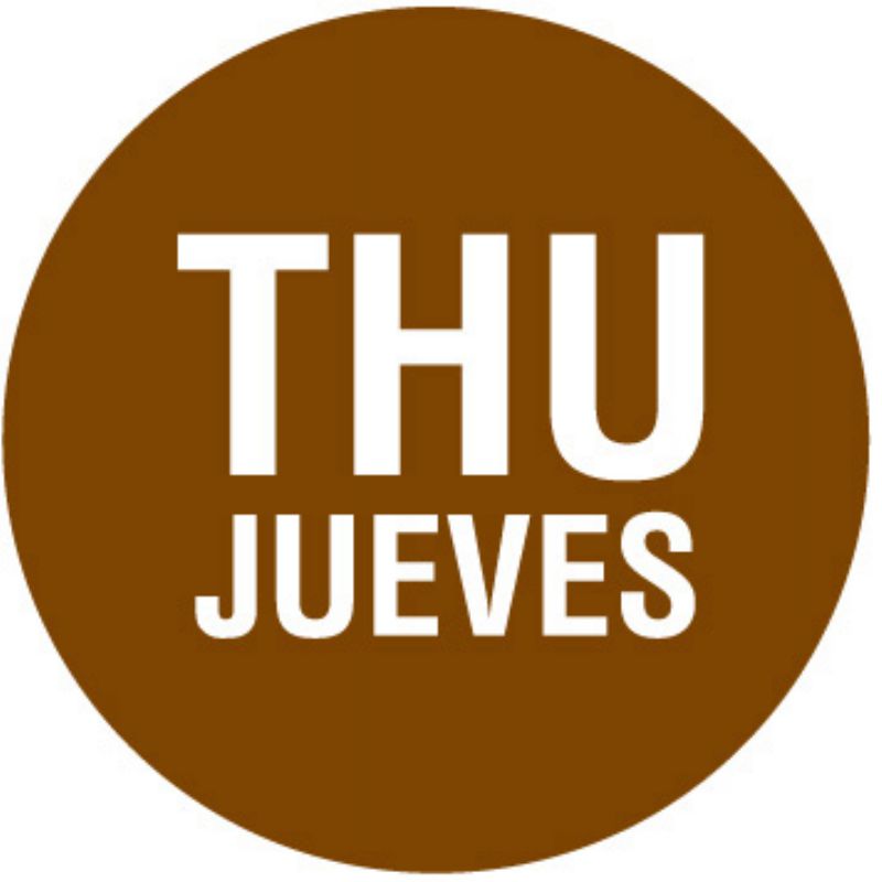 LABEL THURSDAY DAY DOT BILINGUAL
