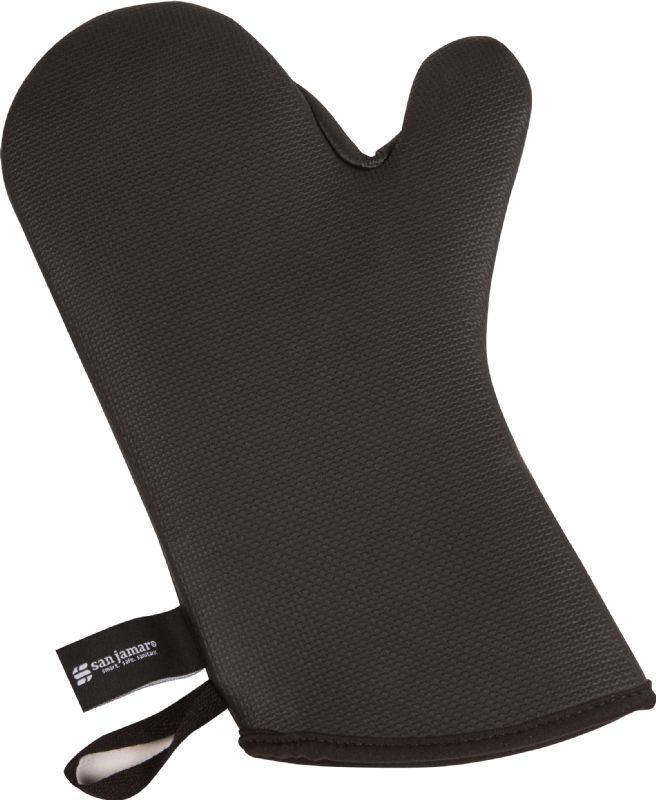 MITT OVEN BLACK TEMP 500F 13 INCH