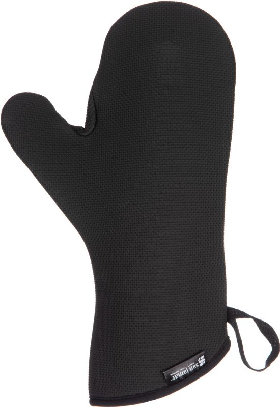 MITT OVEN BLACK TEMP 500F 13 INCH