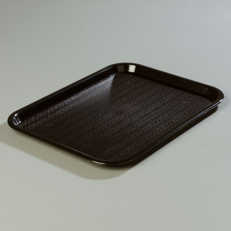 TRAY CAFE BLACK POLY RECT 17X14