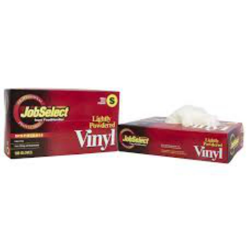 GLOVE VINYL CLEAR SM LIGHT POWDER