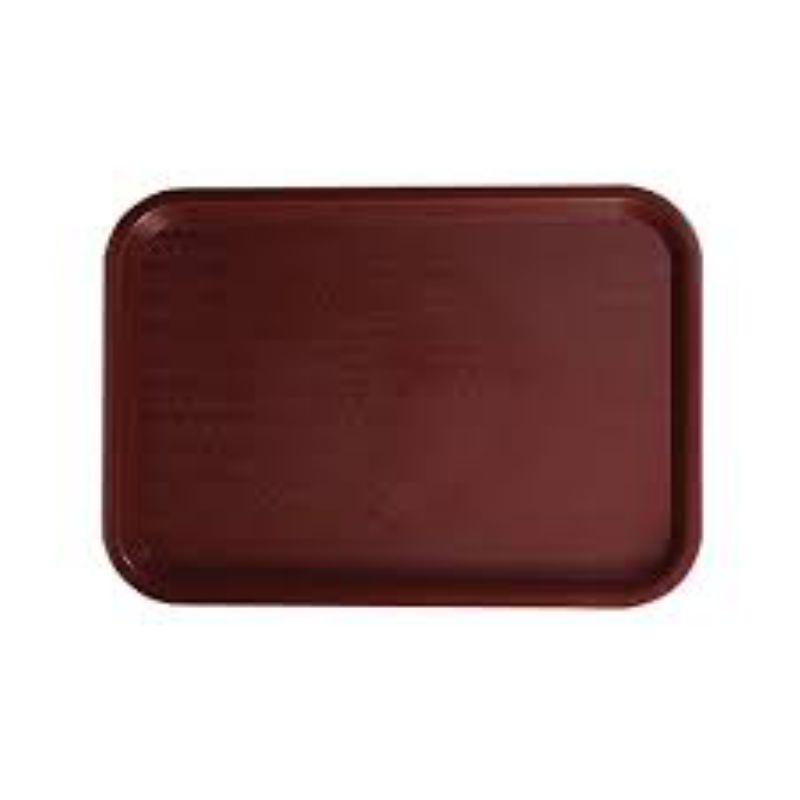 TRAY FOOD BROWN POLY 10X14
