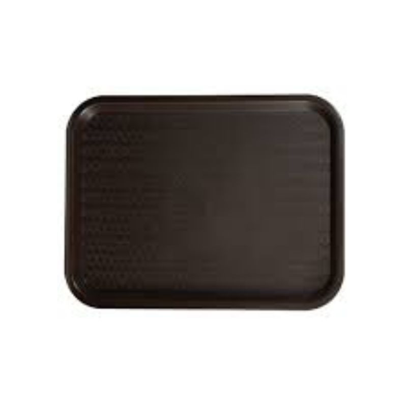 TRAY FOOD BROWN POLY 14X18