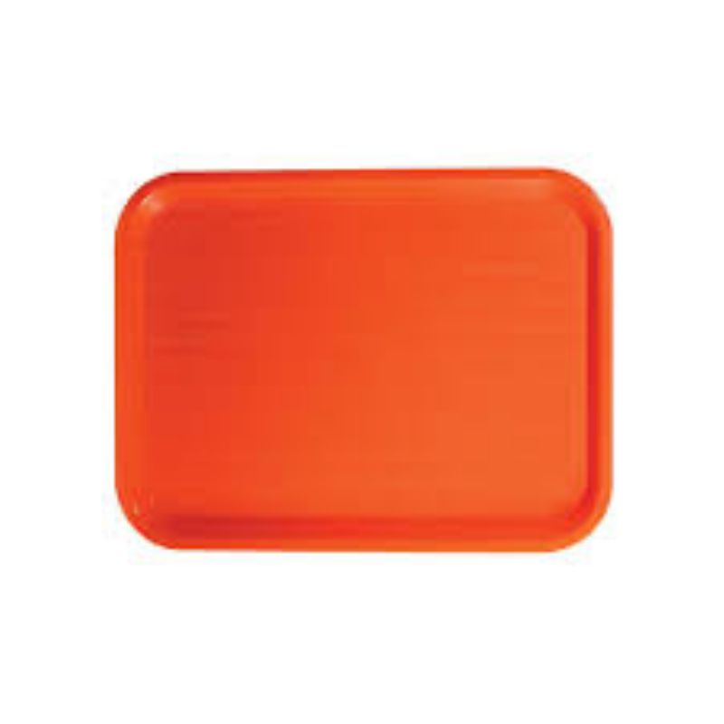 TRAY FOOD ORANGE POLY 14X18
