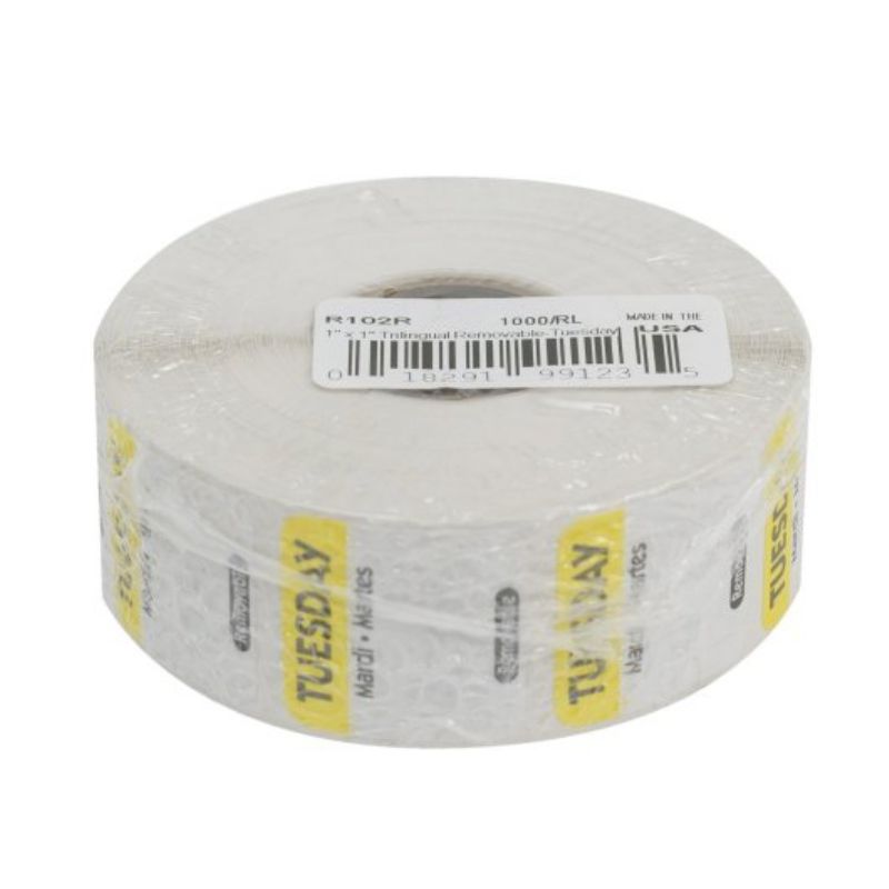 LABEL REMOVEABLE 1x1 TUESDAY