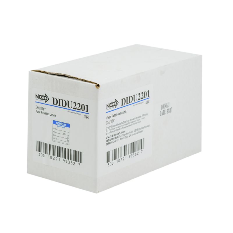 LABEL ITEM/DATE/USE 2X2 MONDAY